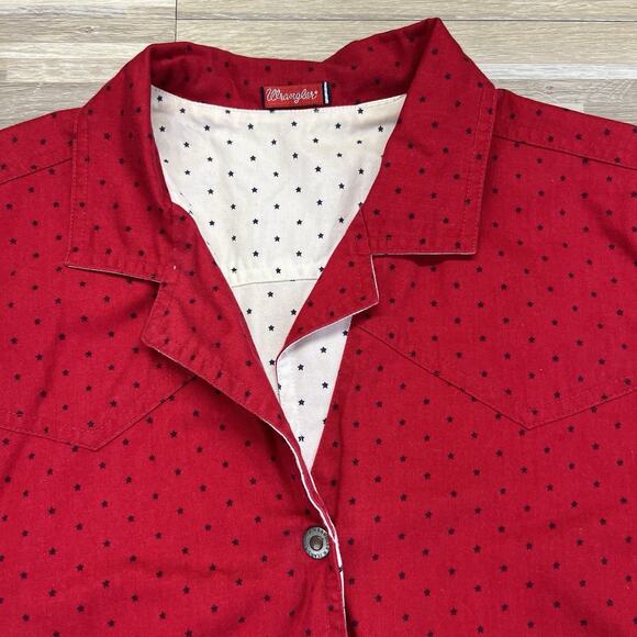 Vintage Wrangler Women’s Reversible Vest Red White Stars Fourth July Sz M - M197 - Picture 2 of 16